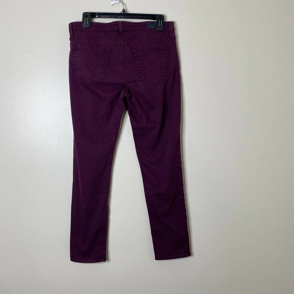 ANTHRO AG ADRIANO GOLDSCHMIED The Stevie Ankle Slim Straight Jeans Size 30R Plum - Picture 6 of 6